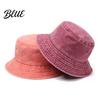 Simple Basic Style Hat Vintage Washed Denim Bucket for Men Women Breathable Short Brim Soft Skin Friendly Fisherman Cap Portable Couple Sun