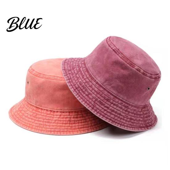 Simple Basic Style Hat Vintage Washed Denim Bucket for Men Women Breathable Short Brim Soft Skin Friendly Fisherman Cap Portable Couple Sun