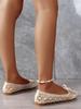Fashion New Women Flats Shoes Summer Ballet Flats Fashion Bow Women Shoes Slip On Sweet Hollow Flat Shoes Female Zapatos De Mujer