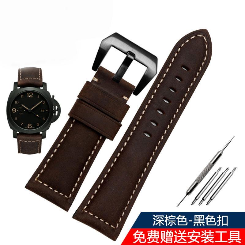 For Panerai PAM688 441/1313 Cowhide Leather Men's Blue WatchStrap Bracelet 20mm 22mm 24mm 26mm High Quality Waterproof WatchBand