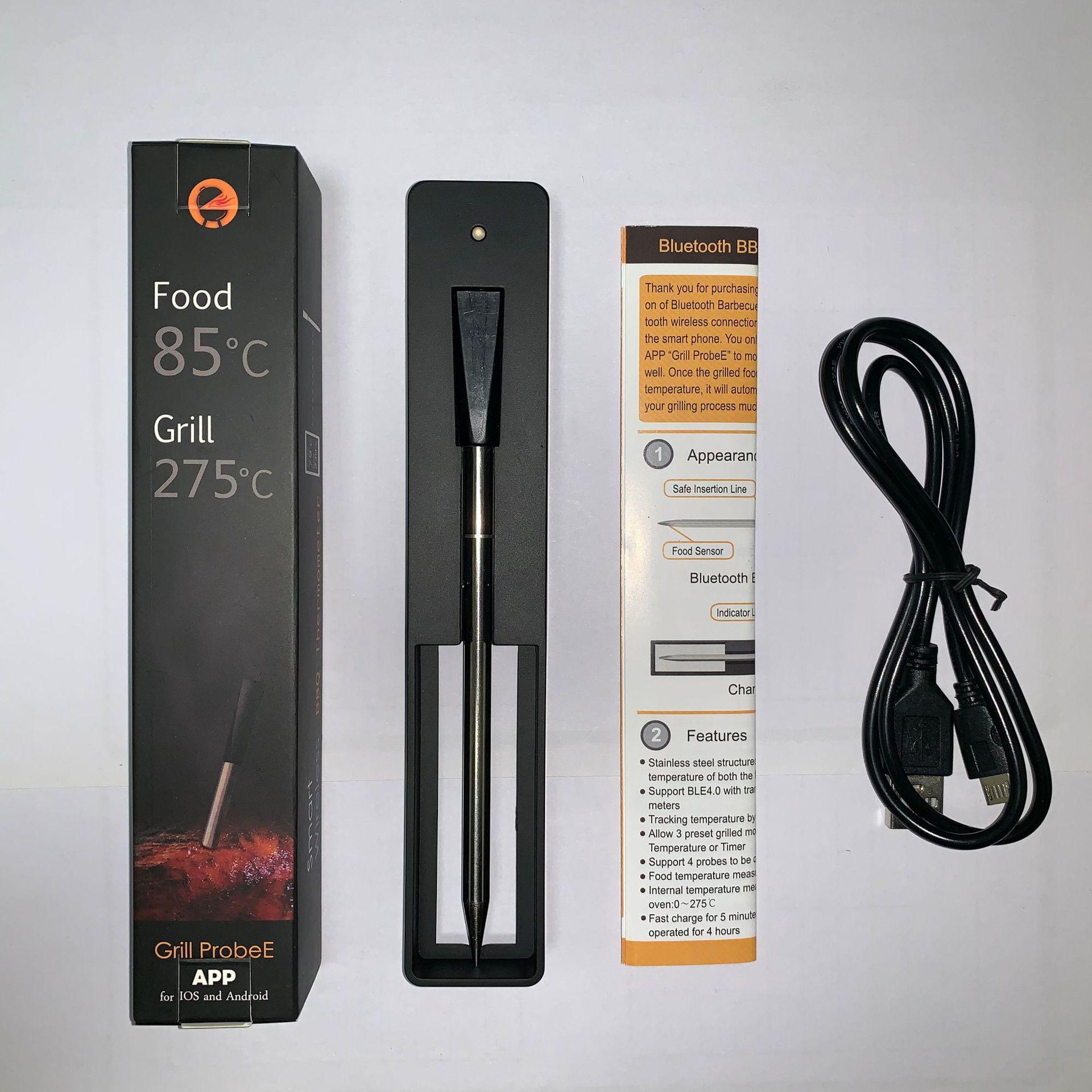 Digital Probe Meat Thermometer Kitchen Wireless Cooking Bbq Food Thermometer Bluetooth Oven Grill Thermometer Probe Barbecue
