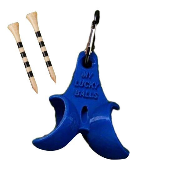 

3D Printed Golf Ball Holder with Clip Holds 2 Golf Balls Tees Carrier Organizer Storage Rack Golf Accessories Men Women Golfer Gift синій