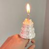 3pcs Candle Ring Party Photo Prop Dreamy Cake Ring Jewelry Creative Birthday Decoration Handmade 3D -Like