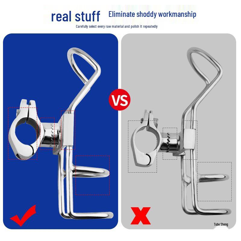 Stainless Steel Yacht Fishing Rod Holder with Wrench