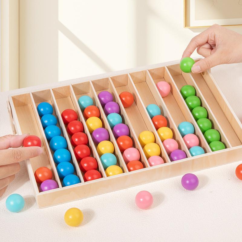 Wooden Color Sorting Game For Kids Educational Toy For Boys And Girls