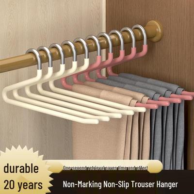 Non-slip Stainless Steel Goose-shaped Trouser Hanger with Pant Clips