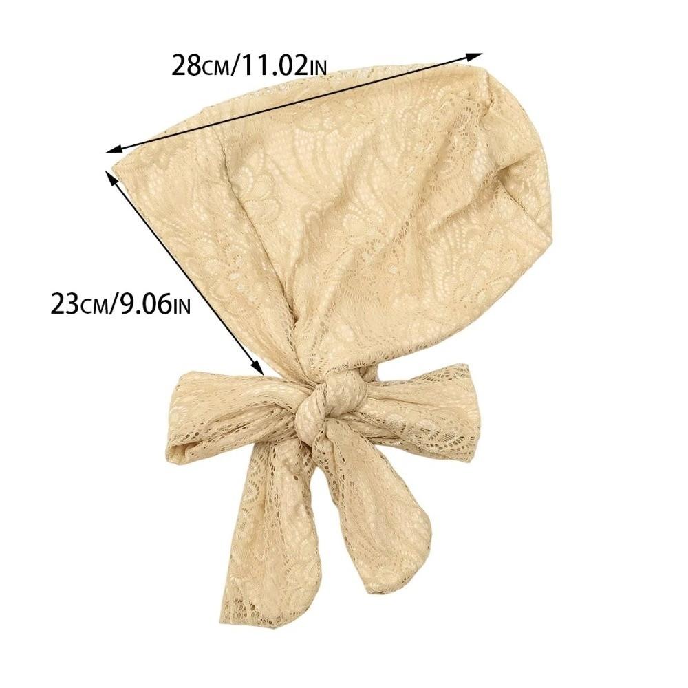 Soft Stretch Lace Women Hijabs Headscarf Lady Bandana Caps Fashion Muslim Turban Hats