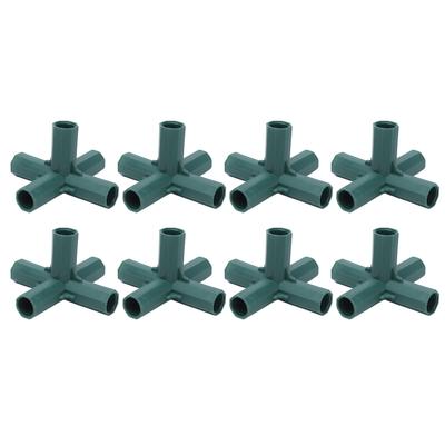 8PCS Plant Support Joint 5 Way Garden Stake Joint Plastic Plant Stake Connector for Greenhouse