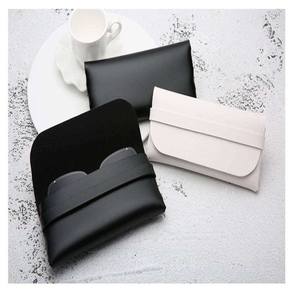 Portable Leather Glasses Case Soft Sunglasses Storage Bag Minimalist Eyewear Protector Pouch Luxury Reading Glass Box Women Men