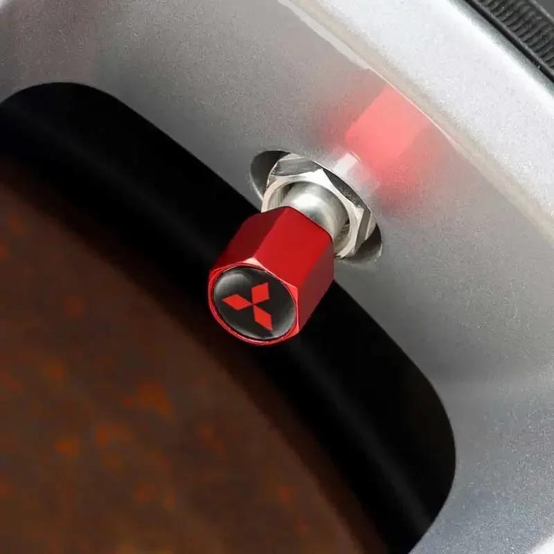 4pcs Car Decor Wheel Tire Valve Air Stem Airdust Cap Covers For Mitsubishi Ralliart Galant Mirage L200 EVO Xpander Cordia Pajero zjcr96
