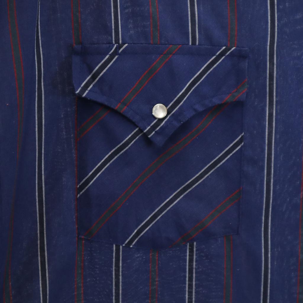 ELY CATTLEMAN 80s vintage Striped Pattern Short sleeve Western shirt Men's Used