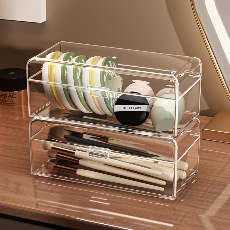 Makeup Brush Holder Clear Acrylic Storage Box Hair Accessories Organizer Lipstick Cosmetic Storage Box Desk Jewelry Organizer