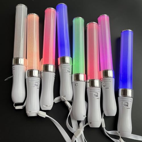 3 X LED Concert Light Stick - 15 Colors Glow Wand for Raves Weddings Parties Birthdays Festive Celebrations Gift Favors for Kids Adults