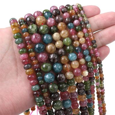 Synthetische Imitation Turmal Abakusperlen, für DIY Halskette Armband Schmuck