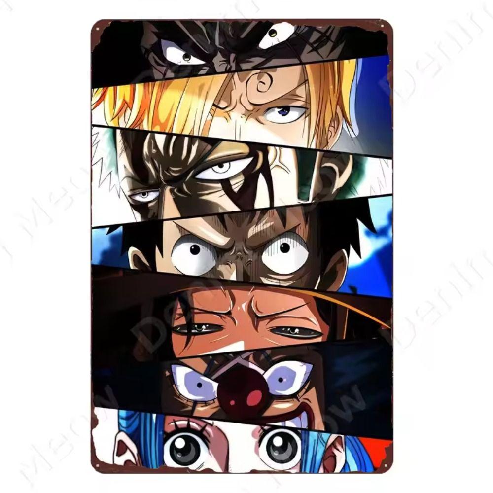 Japanese Anime Heroes Vintage Metal Tin Sign Home Decor 20x30cm