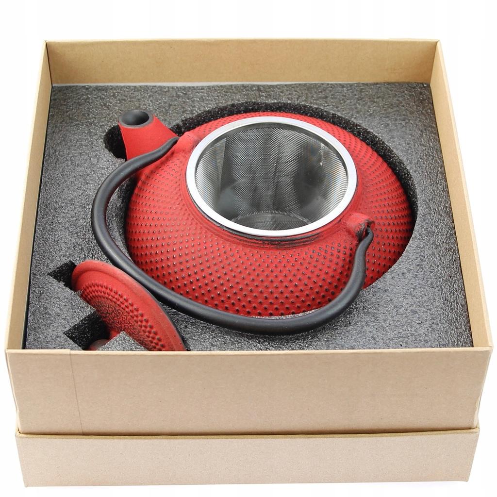 KETTLE 1.5 L CAST IRON TEAPOT STRAINER TEA INFuser SET + 2x CUPS