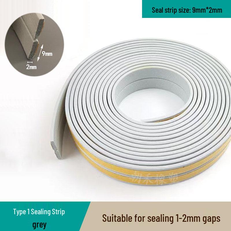 

EPDM Self-Adhesive D-Type Door and Window Seal Strip - Anti-Collision, Soundproof Rubber, for Gaps 9*6. 5m each