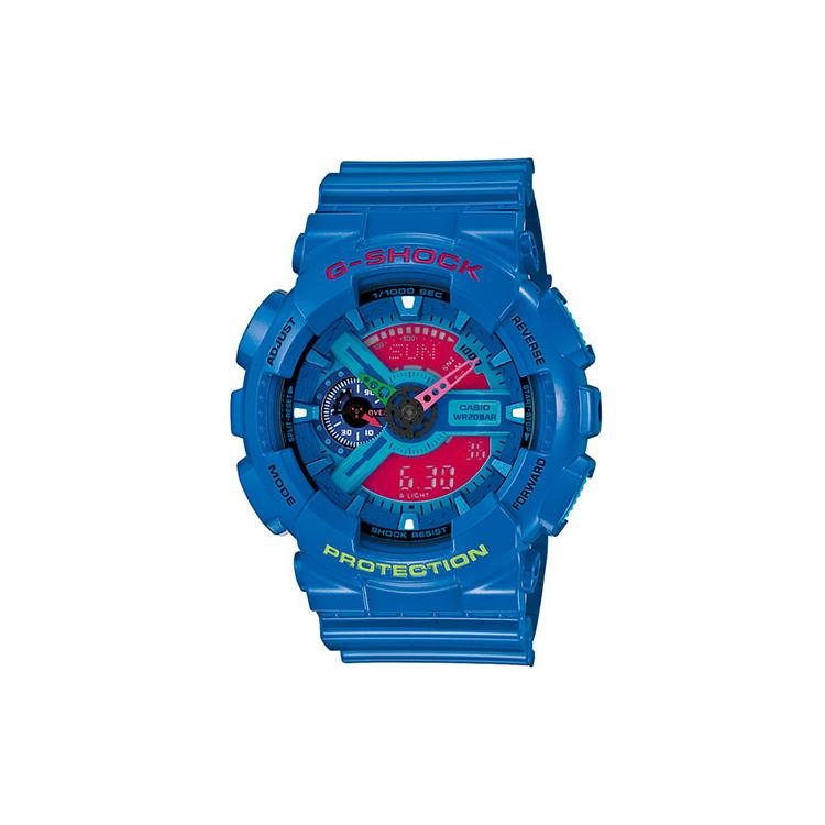 CASIO Men Liquid Crystal/Analog Dual Display Series Blue Watch GA-110HC-2A GA-110HC-2A Blue Dial