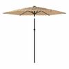 Vidaxl Parasol Ogrodowy Z Led, Stalowy Słupek, Brązowy, 268X268X226 Cm
