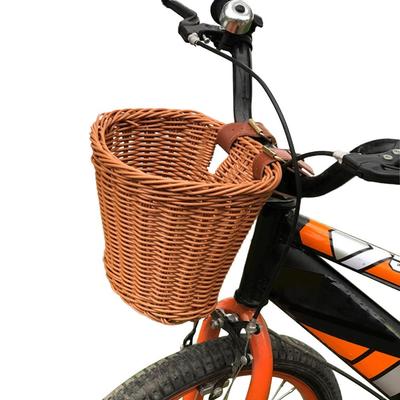 Kinderfahrradkorb Kinderlenkerkorb Kunststoff Rattan Korb für Lastenkorb Aufbewahrung für Fahrrad