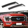 Carbon Fiber Front Bumper Center Grille Cover Trim Bezels For Ford F150 2021-23