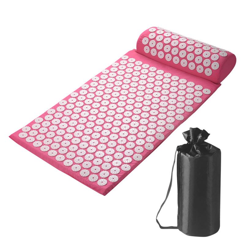 Yoga Acupressure Mat with Head Pillow for Muscle Relaxation and Massage