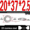 201 Stainless Steel Flat Washer Shim, GB97, Sizes M3 to M30