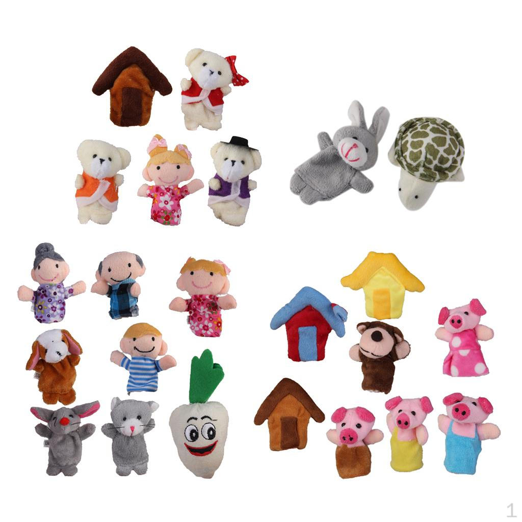 24x Finger Puppets Fairy Tale Goldilocks Carries Educational Hand Toys