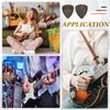 Uxcell Wooden Guitar Set of Extra Thick Grooved for and Bass Black Picks, 3, 3.0mm Gauge, Shape, Electric, Acoustic, Guitars,