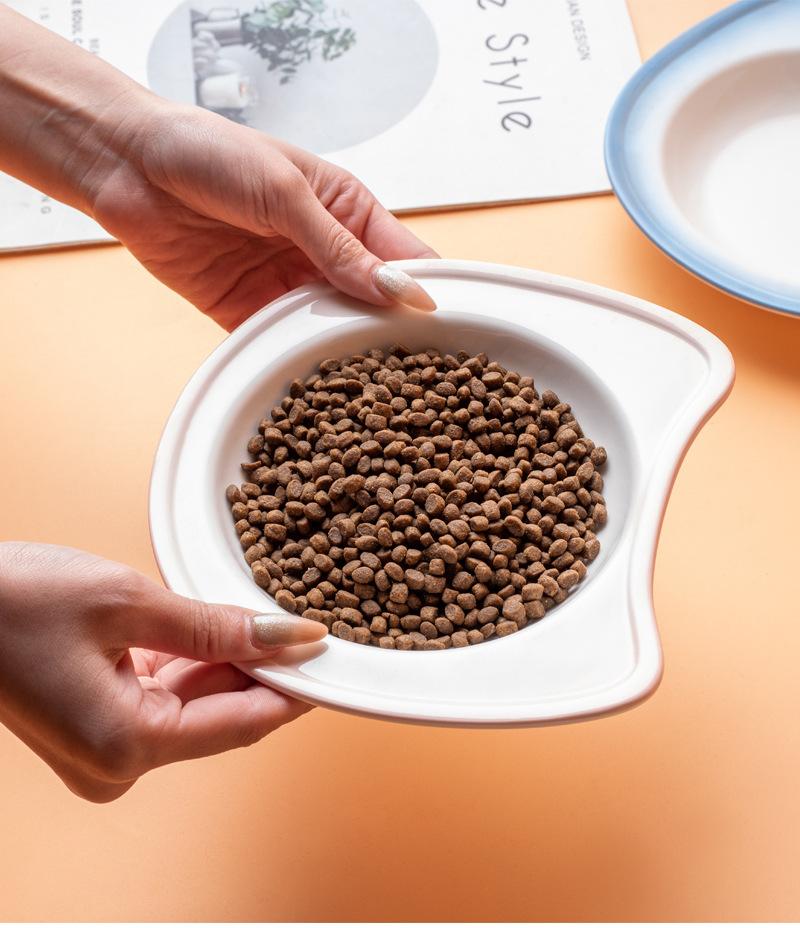1pc Ceramic Cat Bowl Canned Snacks Pet Bowl Anti spill Drinking Bowl for Cats Dog Basin Cat Food Plate Pet Supplies