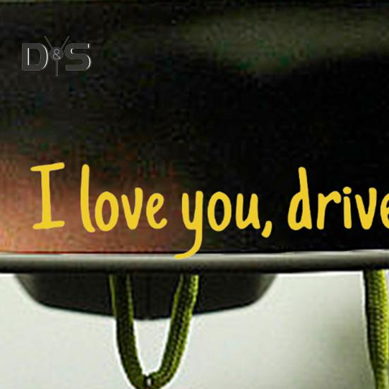 Ich Liebe Dich Fahr Sicher Aufkleber Rückspiegel Vinyl Aufkleber für Frauen Wasserdicht Dekorativer Autoaufkleber Autoaufkleber Zubehör