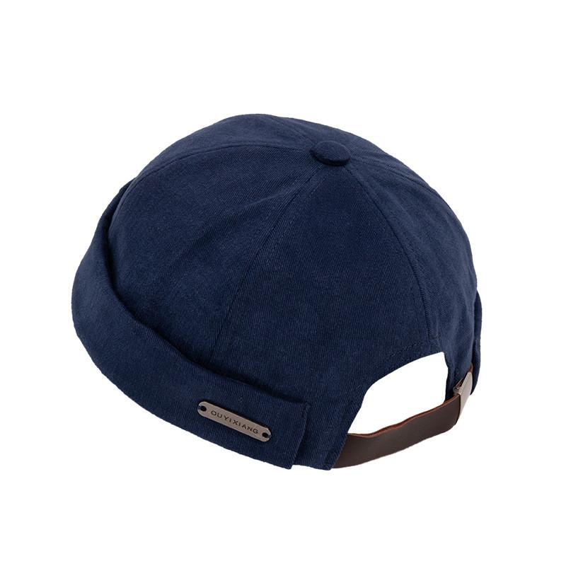 Trendy Poly Cotton Streetwear Hat For Men And Women Adjustable Design Brimless