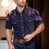 Men'S Fashionable Lapel And Shoulder Length Short Sleeved Casual Top