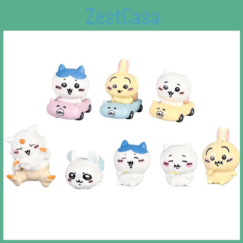 Joke Bear Chiikawa Usagi Pvc Decor Figurine Set With Expressive Features Facial