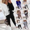 2020 High Neck Long Pants Two-Piece Set: Autumn/Winter Casual Hoodie for Women (YS2455 Fashion)