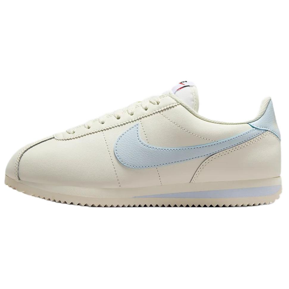 Nike Cortez Leather Comfortable Versatile Durable Low-Top Running Shoes Women sneaker White Blue DN1791-112