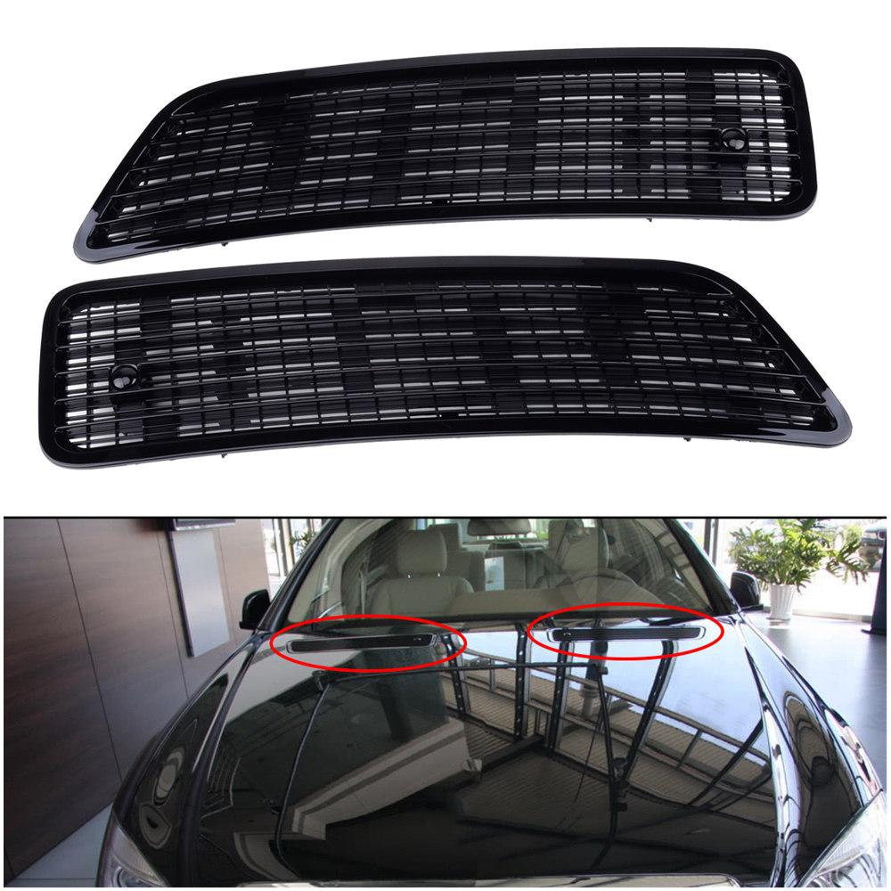NEW Front Bonnet Hood Air Vent Grille Upper OE# 22188002059040 22188003059040 Bright Black For Mercedes S CLASS W221 2010