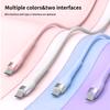 High Speed 60W USB Type C Fast Charging Data Cable Colorful For Home Office Travel USB C Charging Cord