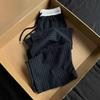 Summer Slimming Checked Loose-Fit Wide-Leg Casual Trousers for Women – Elasticated Waist with Drawstring Straight-Leg Trousers for Strolling