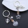 Chaveiro de Garrafa Vazia de Vidro Pingente Transparente Frascos de Óleos Essenciais Perfume Mini Garrafa dos Desejos Chaveiro Para Artesanato DIY