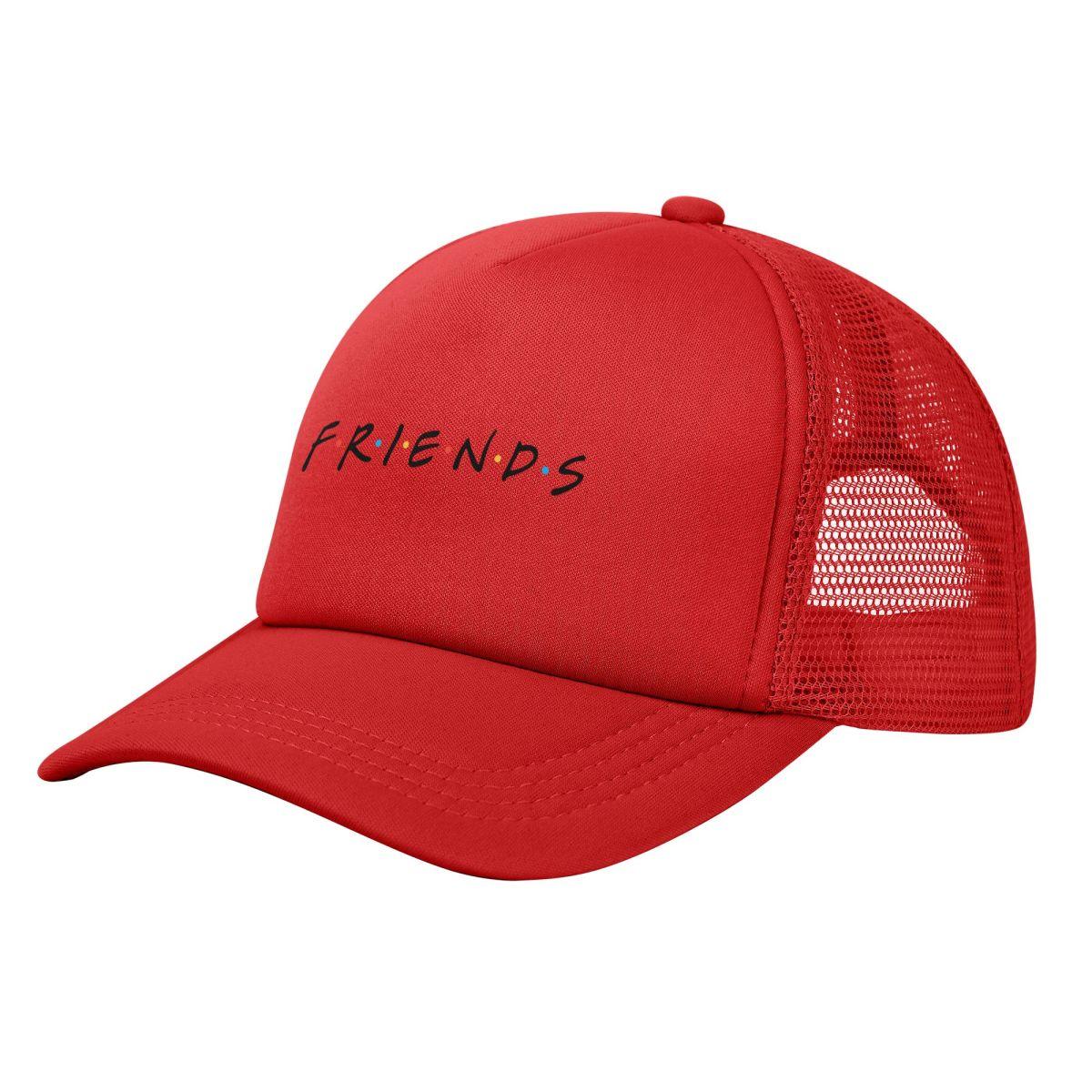 

Unisex Friends Logo Trucker Hat Outdoor Mesh Baseball Caps Polyester Dad Hat Sun Hats Adjustable Sports Cap High Quality