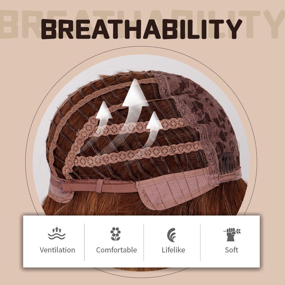 MERISIHAIR Ombre Blonde Wavy Wig with Bangs Long Blonde Wig Natural Wavy Long Synthetic Wig for Women