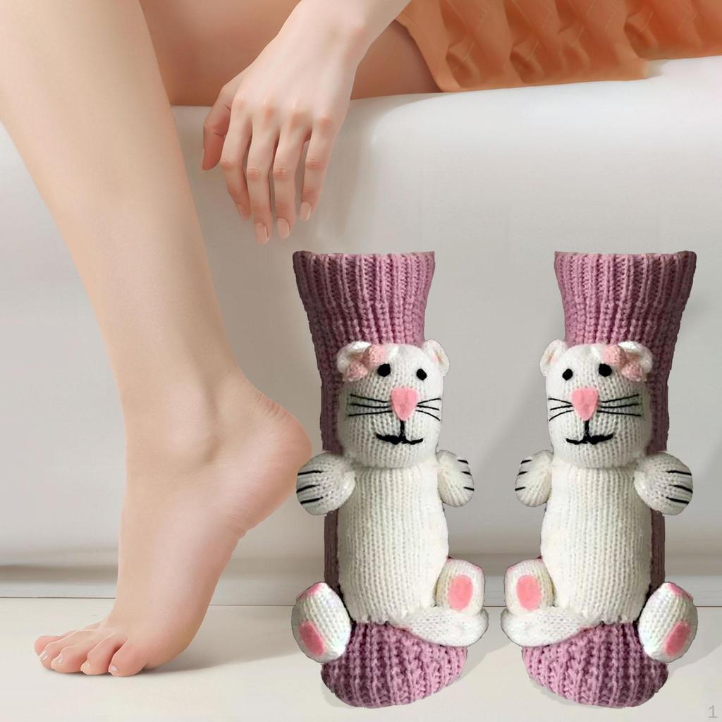 Animal Socks Christmas Gifts Casual Soft Thick Mid Tube for Living Room