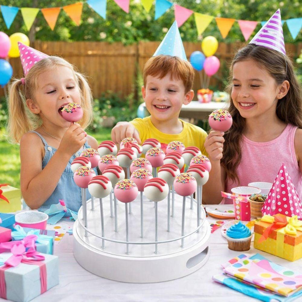 Candy Holder 22-Hole Cake Pop Stand Clear Acrylic Round Dessert Stand Versatile Elegant Lollipop Stand Birthday Party