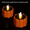 Zero Electricity Outdoor Illumination Solar Pumpkin Garden Light, Flickering LED Candle Lantern, Waterproof Lights Lawn Lamp for Patio Haunted
