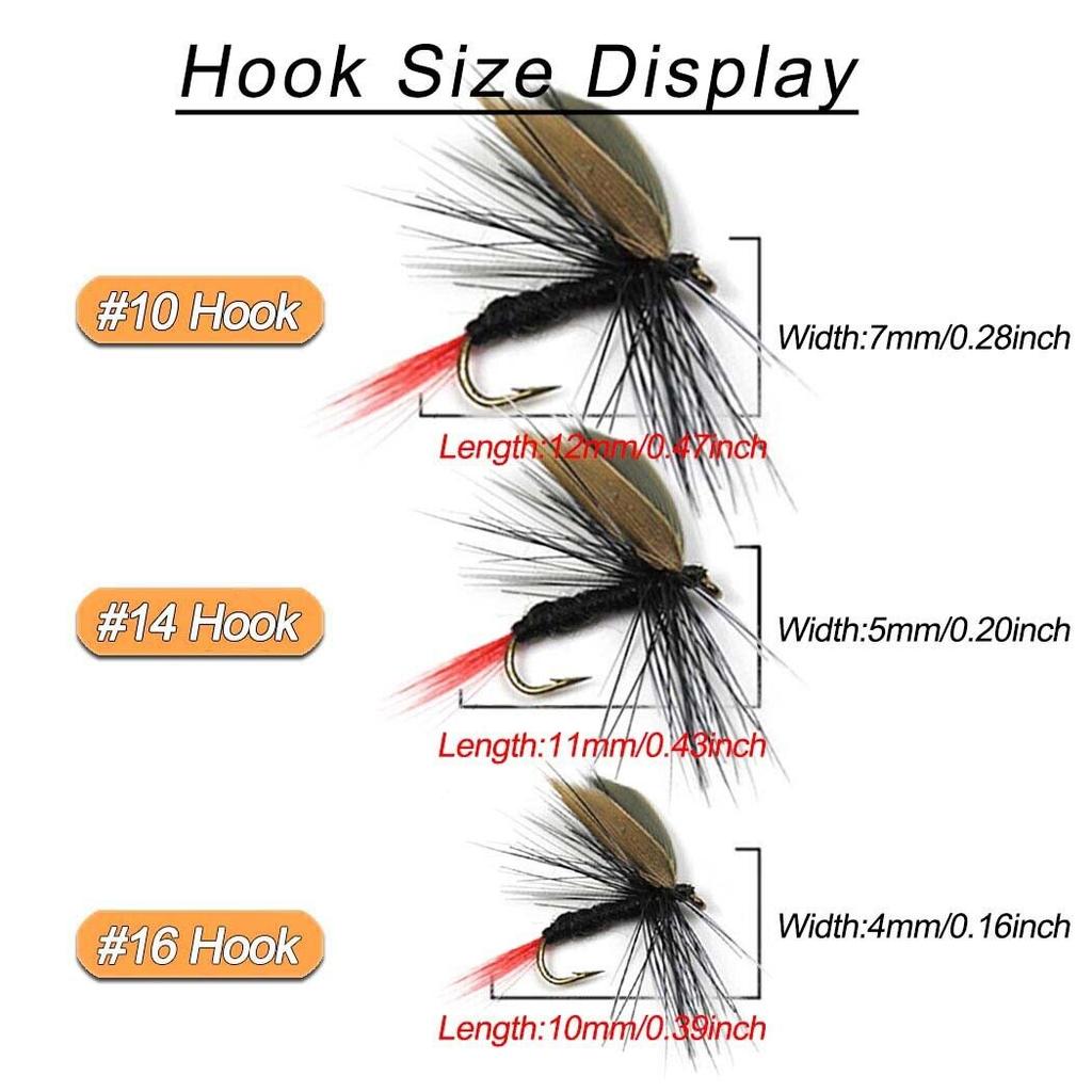 24Pcs Fly Fishing Lure Nymph Dry Wet Flies Bionic Bait Fly Trout Fishing Lures