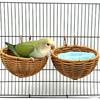 Rattan Bird Nest For Cage,Hanging Parrot Breeding Nesting House Washable Soft Lay Warm Sleep Hut Bird Cage Accessories For Cockatiels Budgerigars