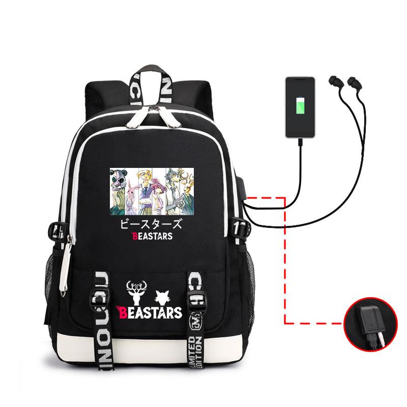 Animal Rhapsody Beastars Peripheral Women'S Bag Usb School Bag Multifunctional Large Capacity Backpack