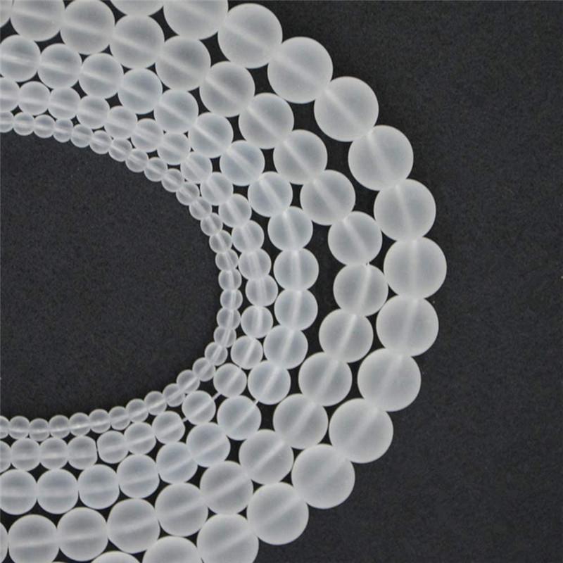 Natural Gemstone Stone Loose Spacer Matte Crystal Beads Pick Size 4 6 8 10mm Round Beads for Making Jewelry