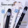 Limited Edition Romantic Rose Rotating Neutral Pen - Quick-Drying Minimalist Design with High-Value Alice Brush Features